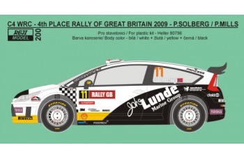 Decal – Citroen C4 WRC - Rally GB 2009 - Solberg P.